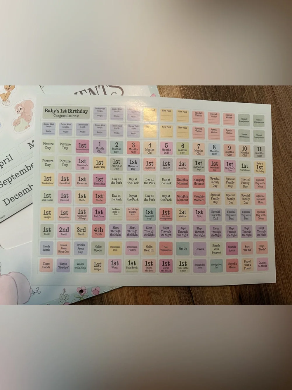Precious Moments Baby’s 1st Year Memory Calendar